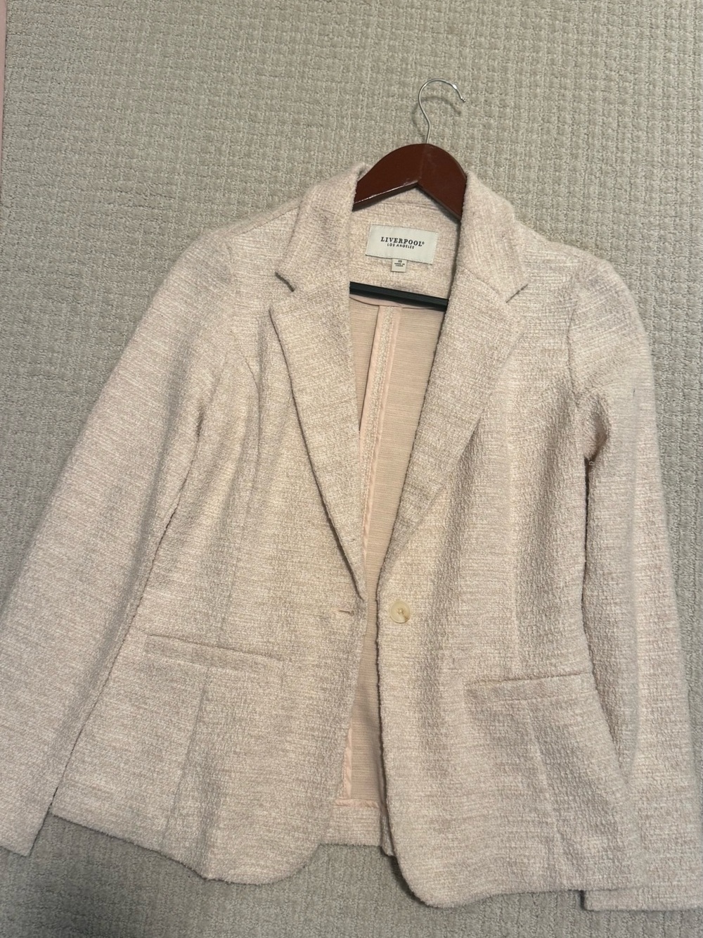 Liverpool Cream Boucle Tweed Blazer